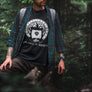 Valhalla Awaits Viking T-shirt Black and Navy - Northlord