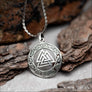 Valknut Pendant With Infinity Knotwork Sterling Silver - Northlord