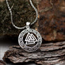 Valknut Pendant With Infinity Knotwork Sterling Silver - Northlord