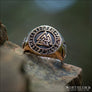 Valknut Ring With Runes Bronze - Northlord