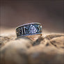 Valknut Ring With Runic Inscription Sterling Silver - Northlord