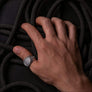 Vegvisir and Jormungandr Viking Ring Sterling Silver Northlord PK