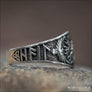 Vegvisir Ring With Hail Odin and Ravens Sterling Silver - Northlord