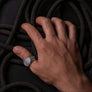 Vegvisir Ring With Jormungandr Silvered Bronze Northlord PK