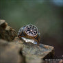 Vegvisir Ring With Runes and Jormungandr Bronze - Northlord