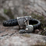 Viking Bracelet With Skoll and Hati Silvered Bronze - Northlord-PK