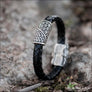 Viking Bracelet With Skoll and Hati Silvered Bronze - Northlord-PK