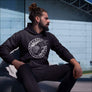 Viking Hoodie With Raven and Runes Sleeve Print - Northlord