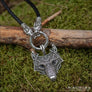 Viking Leather Necklace With Wolves - Northlord