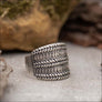 Viking Ring From Rone Historical Silvered Bronze - Northlord
