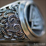 Viking Ring With Valknut and Mammen Motifs Sterling Silver - Northlord