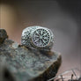 Viking Ring With Vegvisir and Thor’s Hammer Sterling Silver - Northlord