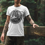 Viking T-shirt With Drakkar and Odin Army White - Northlord