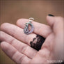 Wolf On Crescent Moon Earrings Sterling Silver - Northlord