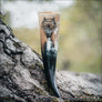 Wolf Fenrir Drinking Horn Carved - Northlord