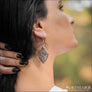 Women Viking Earrings In Borre Style Silvered Bronze - Northlord