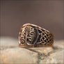 Yggdrasil Ring With Knotwork Bronze - Northlord