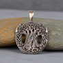 Yggdrasil Pendant with Hugin and Munin, Bronze