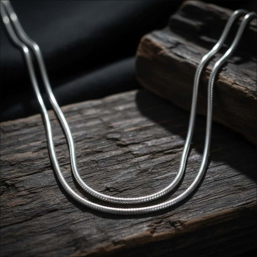 925 Sterling Silver Snake Chain Necklace - Northlord