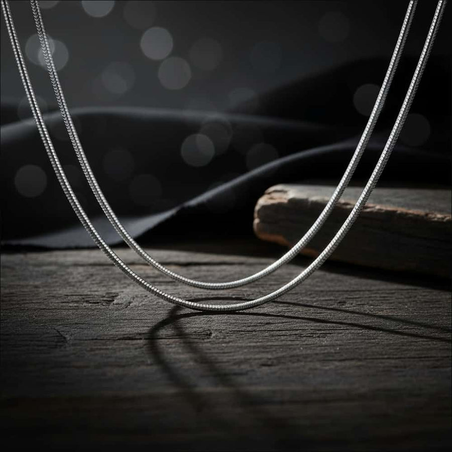 925 Sterling Silver Snake Chain Necklace - Northlord