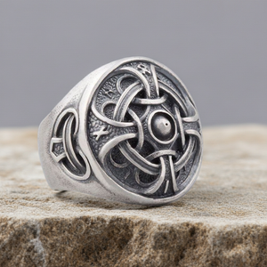Hail Odin Ring, Silvered Bronze - Northlord