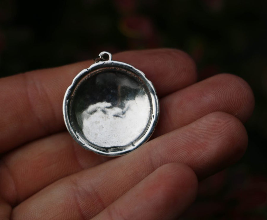 Silver Spartan Pendant Back Side