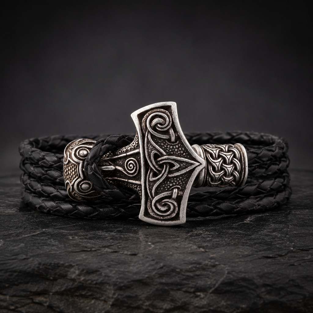 Thor_s_Hammer_Leather_Bracelet