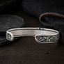 Adjustable sterling silver Norse armring inspired by Jelling art