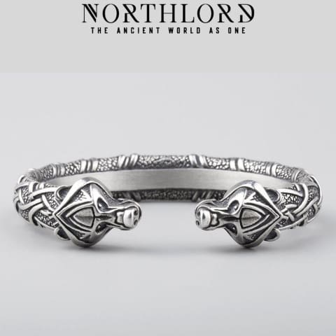 Berserker Armring, Viking Bracelet, Bears Heads - Northlord