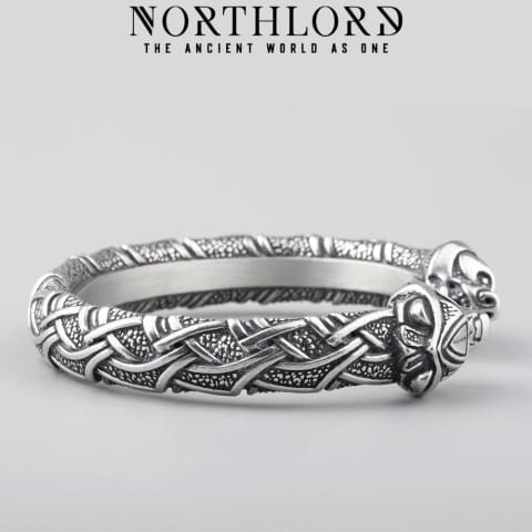 Berserker Bracelet, Viking Bracelet With Bears Heads - Northlord
