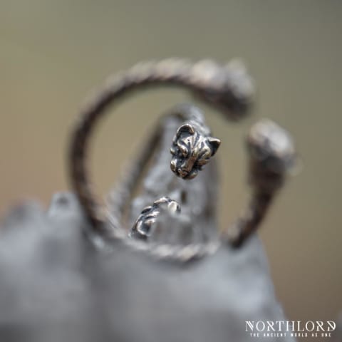 Celtic Cat Ring, Adjustable Bronze - Northlord (6)