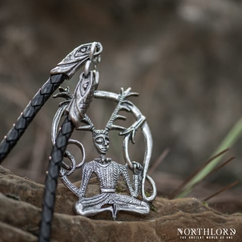 Cernunnos Leather Necklace, Celtic God pendant - Northlord (5)