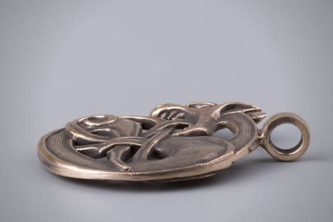 Fenrir pendant necklace, bronze - Northlord