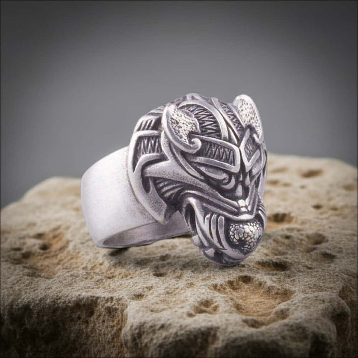 Fenrir Norse Wolf Ring Silvered Bronze - Northlord-PK