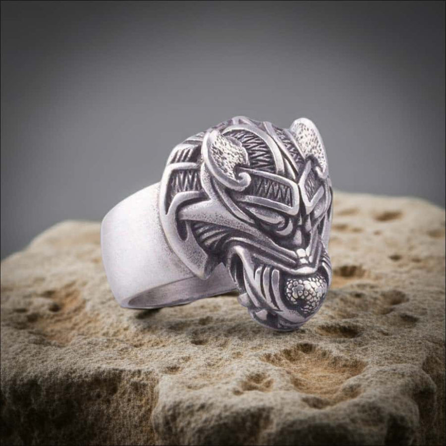 Fenrir Norse Wolf Ring Silvered Bronze - Northlord-PK
