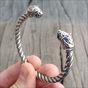Floki’s Armring with Dragon Heads Sterling Silver - Northlord
