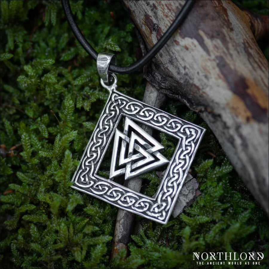 Geometric Valknut Pendant Sterling Silver - Northlord