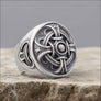 Hail Odin Ring With Runic Inscription Silvered Bronze - Northlord-PK
