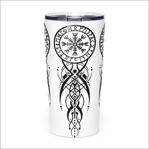Helm Of Awe Tribal Tumbler White Northlord
