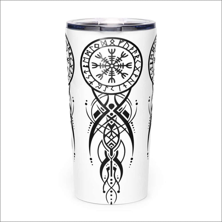 Helm Of Awe Tribal Tumbler White Northlord