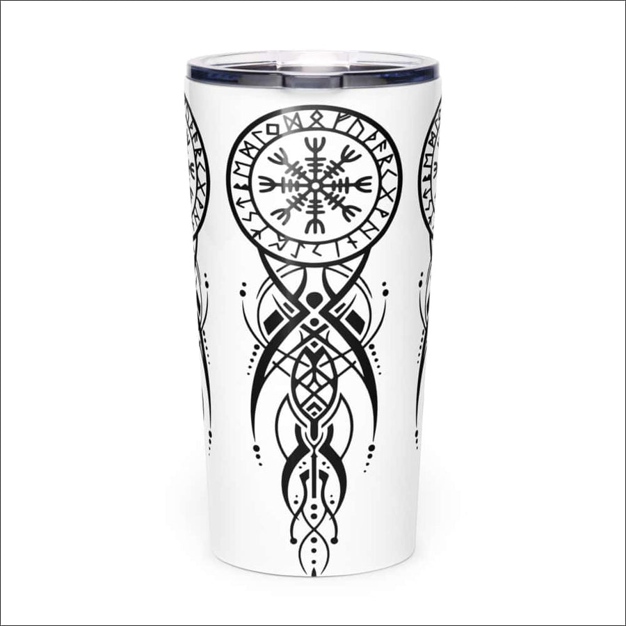 Helm Of Awe Tribal Tumbler White Northlord