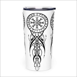 Helm Of Awe Tribal Tumbler White Northlord