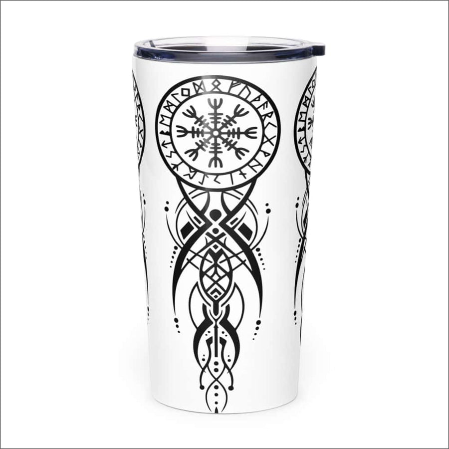 Helm Of Awe Tribal Tumbler White Northlord