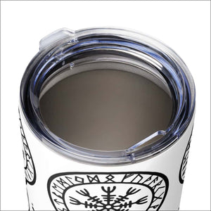 Helm Of Awe Tribal Tumbler White Northlord