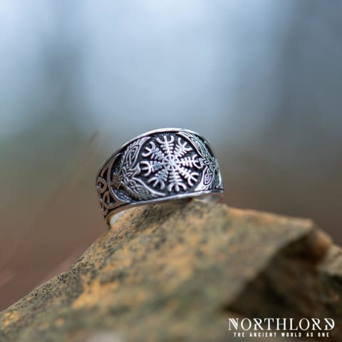 Helm Of Awe Symbol Ring, Icelandic Symbol Ring, Viking Jewelry, Silver - Northlord (4)