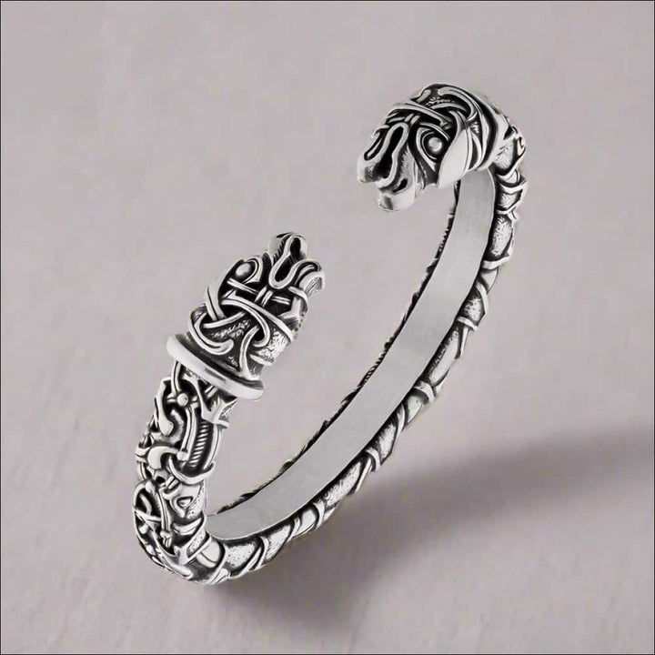 Hugin and Munin Armring Oseberg Sterling Silver - Northlord