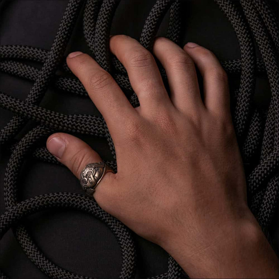 Hugin and Munin Ring Bronze - Northlord-PK