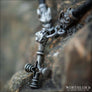 Icelandic Wolf Cross Necklace Pewter - Northlord