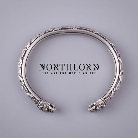 Jelling Bracelet, Viking Arm Ring, Sterling Silver - Northlord