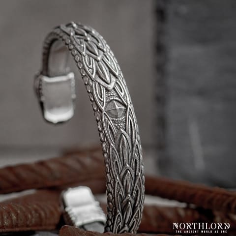 Jormungandr Arm ring, Norse Viking Bangle, Pewter - Northlord (5)